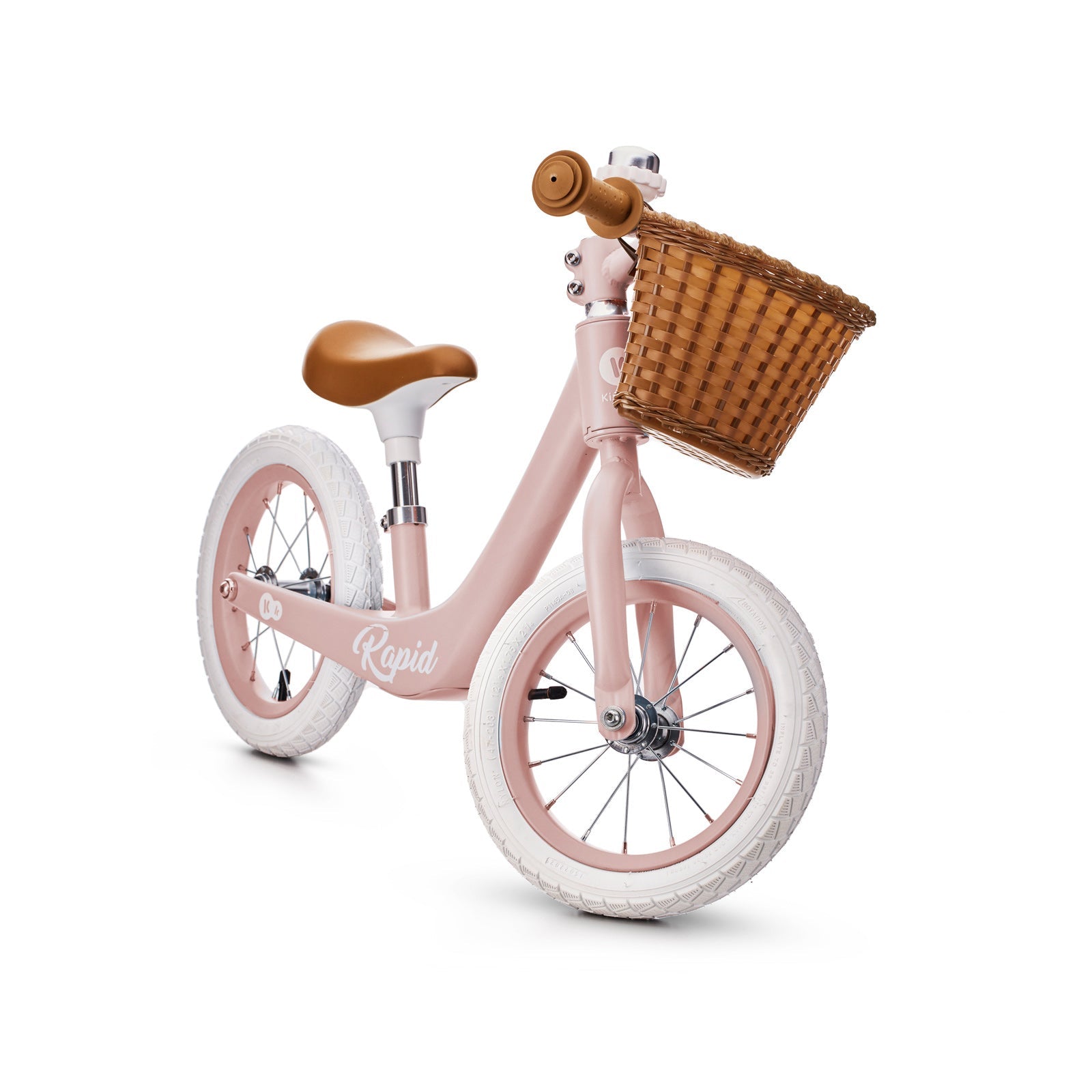 Pink balance bike with basket sale