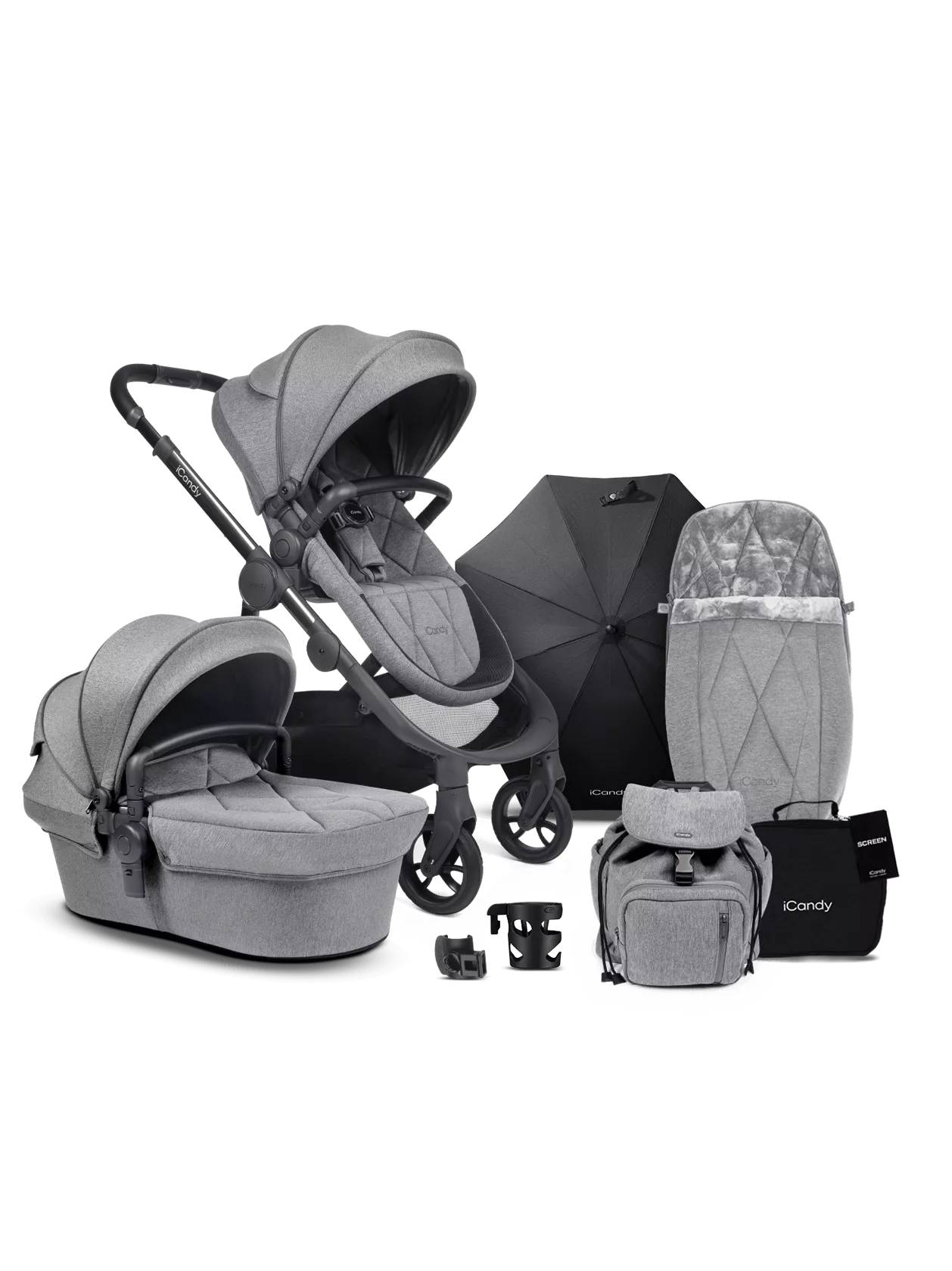 Orange 3 Pushchair and Carrycot - Complete Bundle