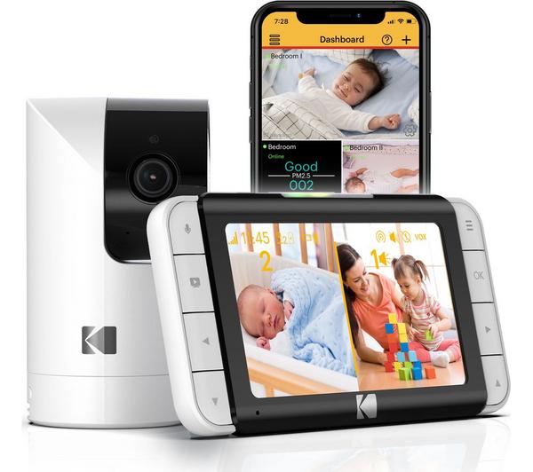 KODAK Cherish C525P Smart Baby Monitor - White