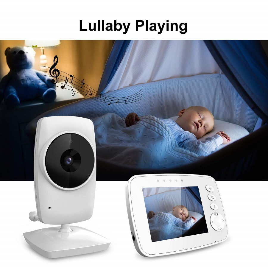 3.2 Inch Wireless Indoor Baby Camera for Bidirectional Voice Alarm Feeding Reminder Temperature Monitoring Smart Home Monitor