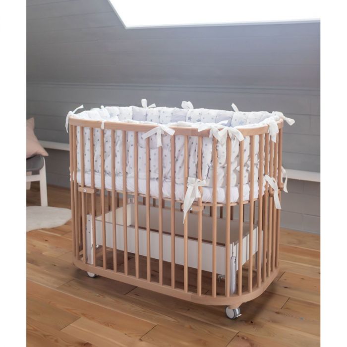 COMFORTBABY COT BEDSIDE CRIB SMARTTRIP 5IN1 NATURE babylaux