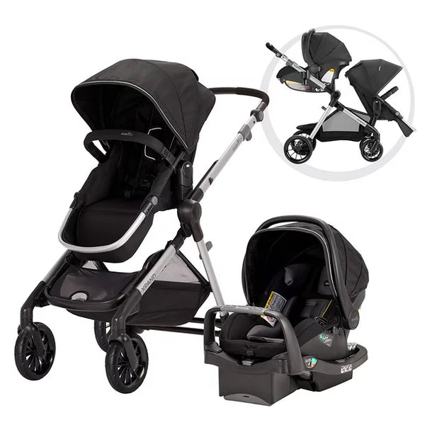 Evenflo Pivot Xpand Modular Travel System with SafeMax Infant Car Seat babylaux