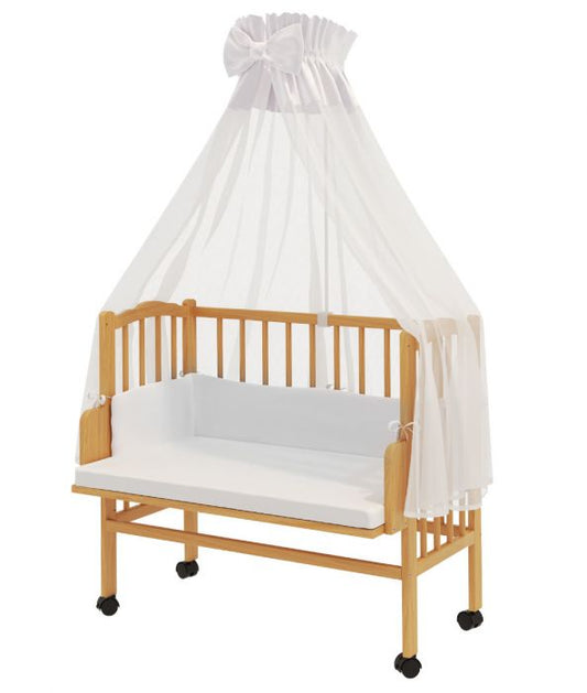 COMFORTBABY BEDSIDE CRIB PLUS WOOD COLOUR WOODEN WITH BED SET