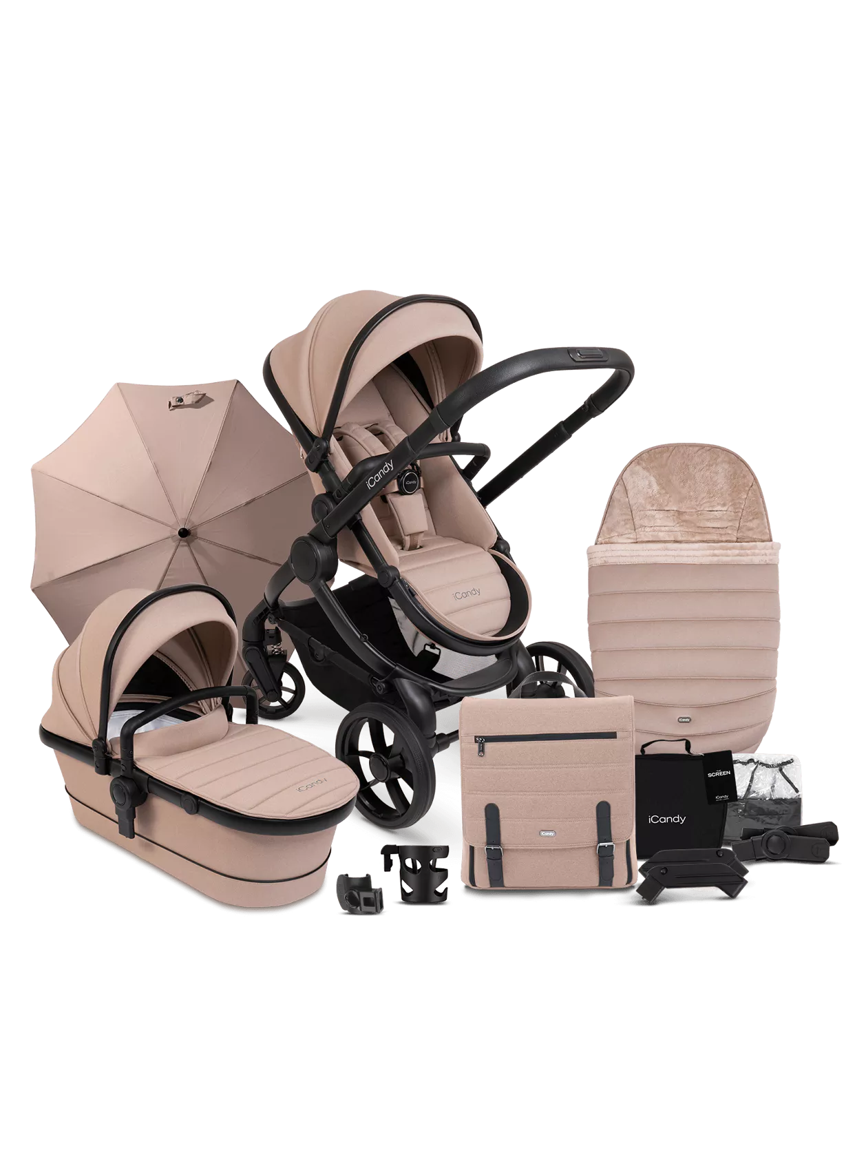 Peach 7 Pushchair and Carrycot - Complete Bundle