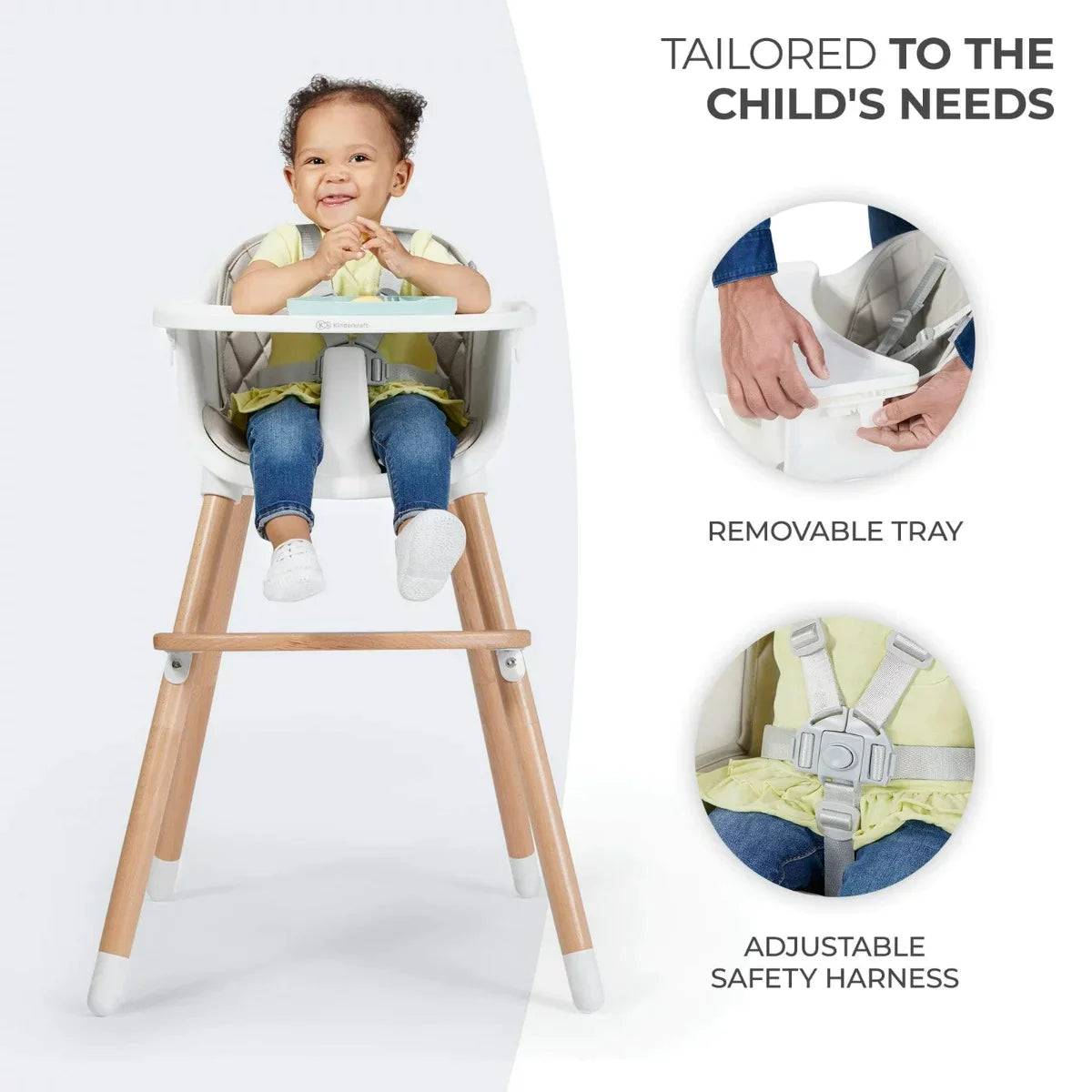 Kinderkraft 2-In-1 Sienna High Chair