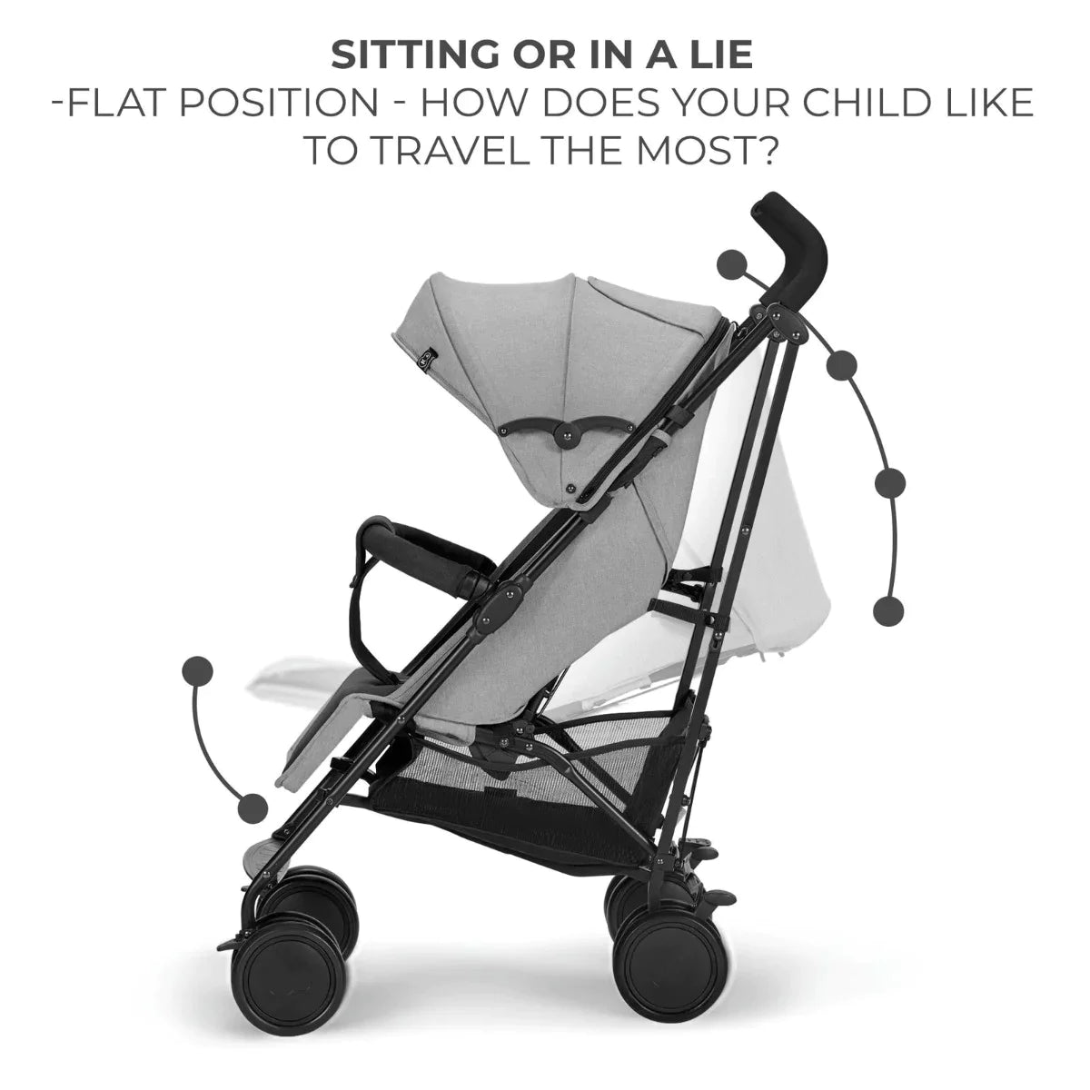 Lie flat travel stroller best sale