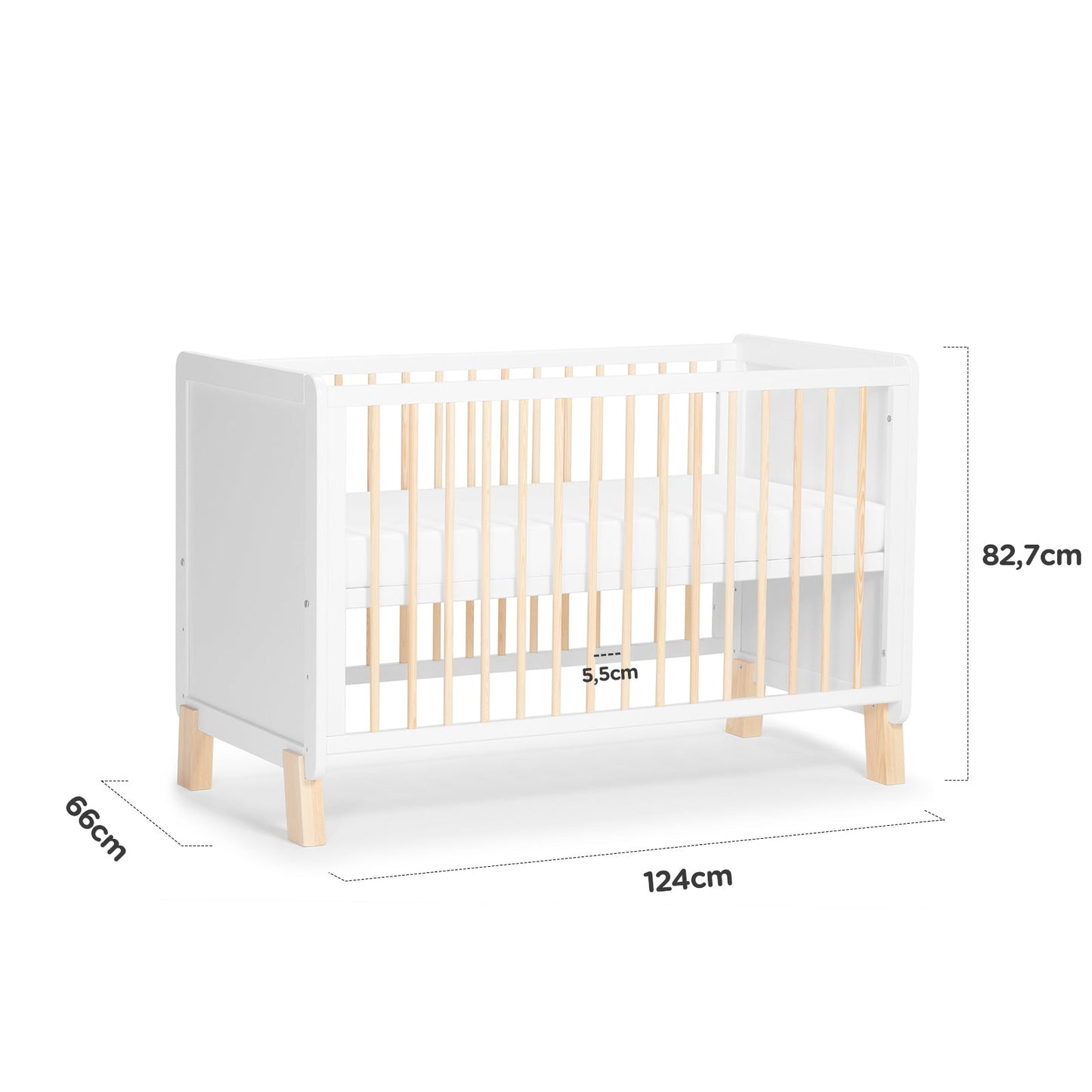 Kinderkraft Nico Multi-Functional Cot With Mattress