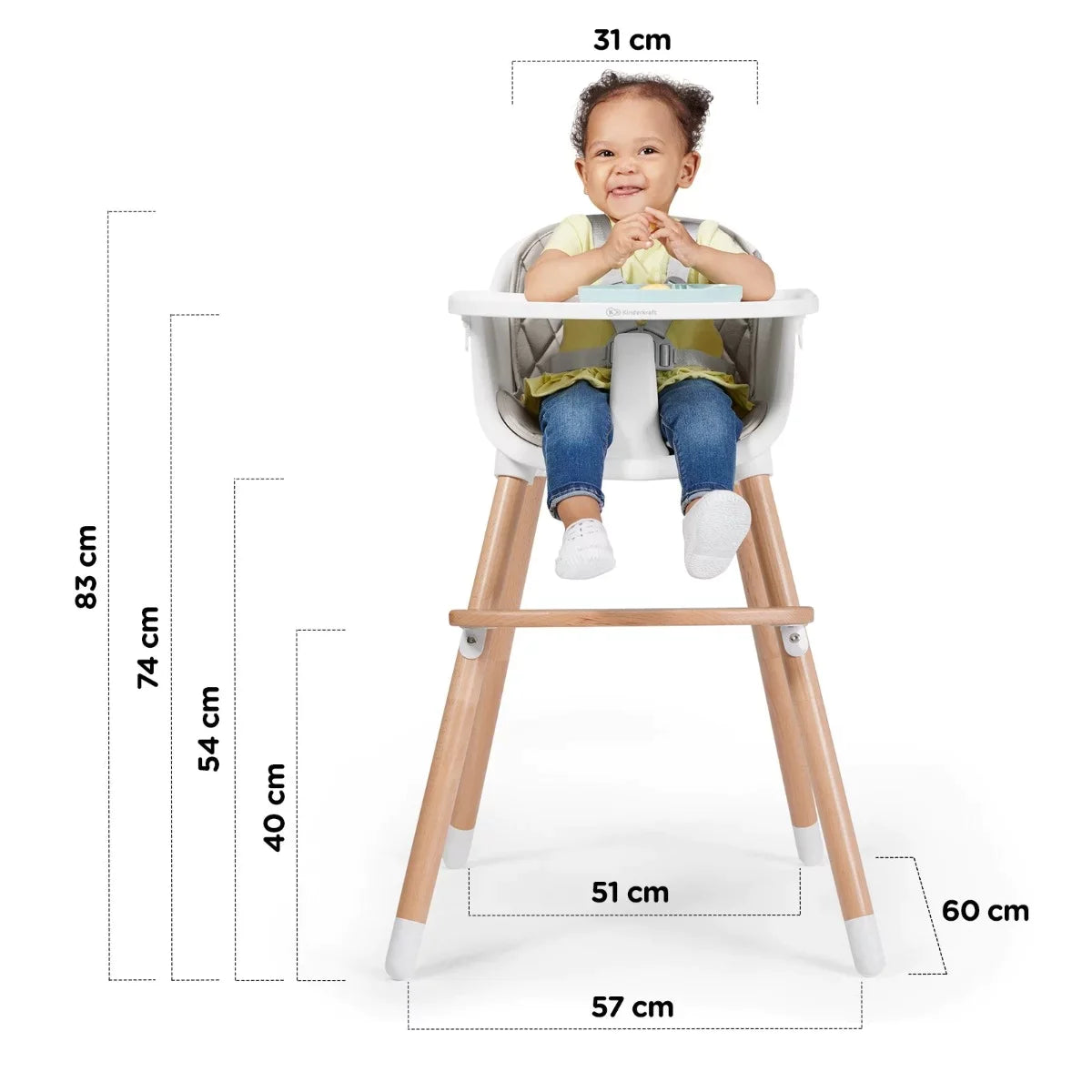 Kinderkraft 2-In-1 Sienna High Chair