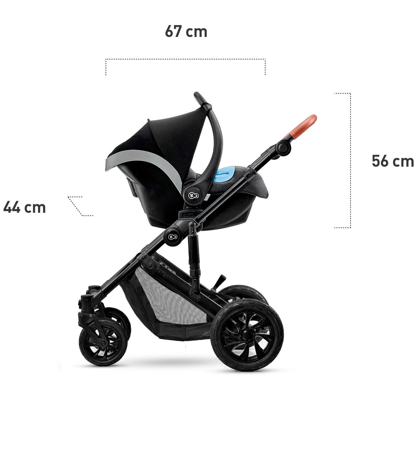 Kinderkraft Prime- 2-in-1 multifunctional deep stroller + bag with handles + changing table