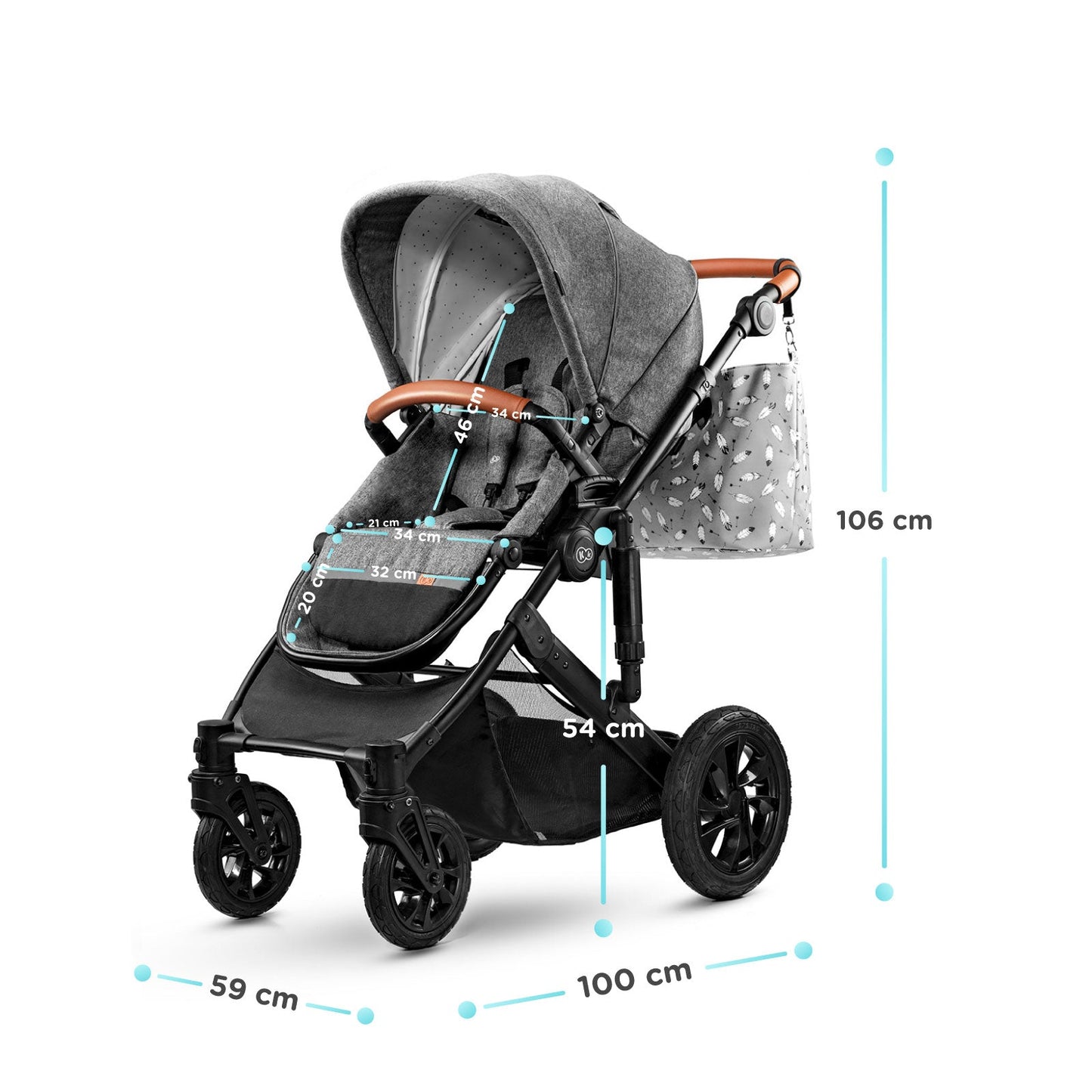 Kinderkraft Prime Pro Baby Stroller 3-in-1