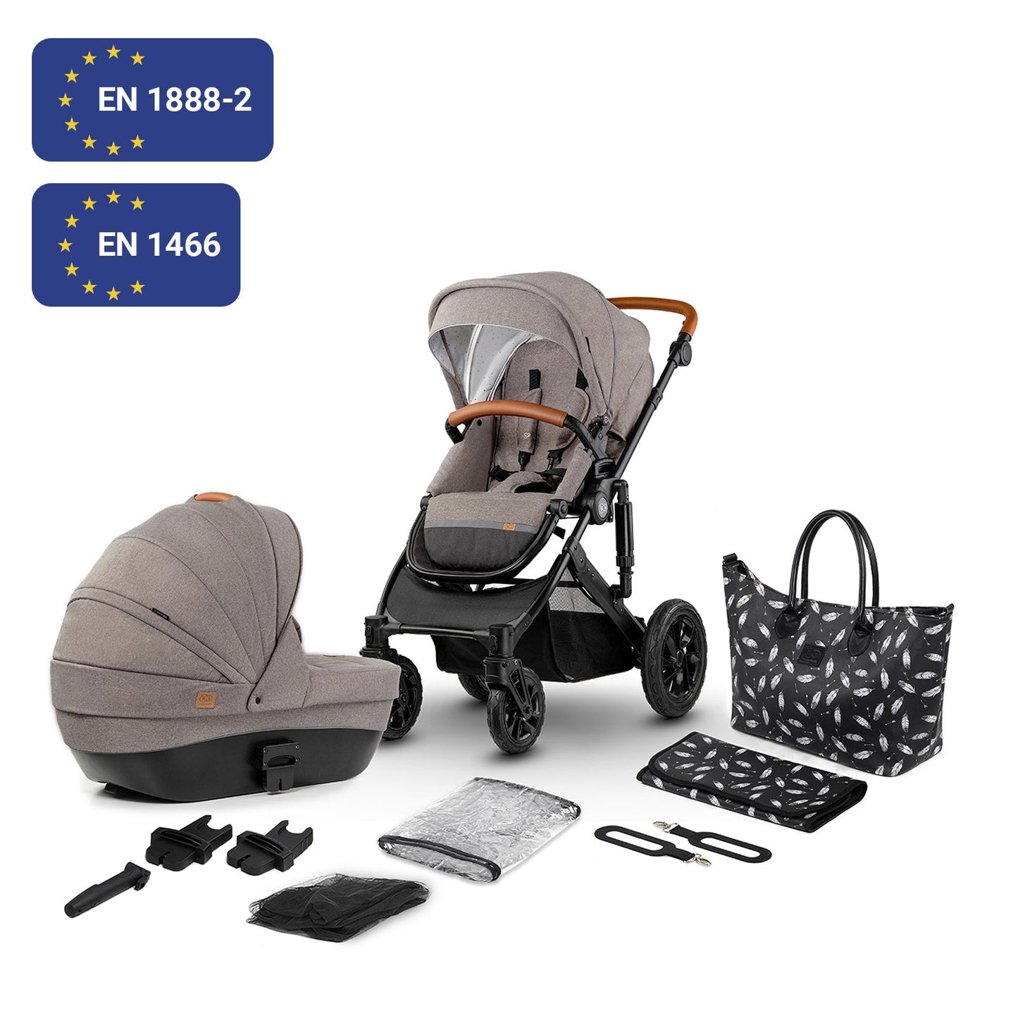 Kinderkraft Prime- 2-in-1 multifunctional deep stroller + bag with handles + changing table