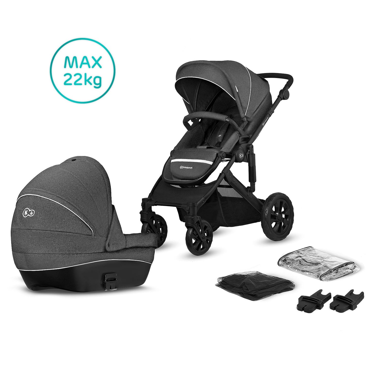 Kinderkraft Prime Lite 2 in 1 travel system