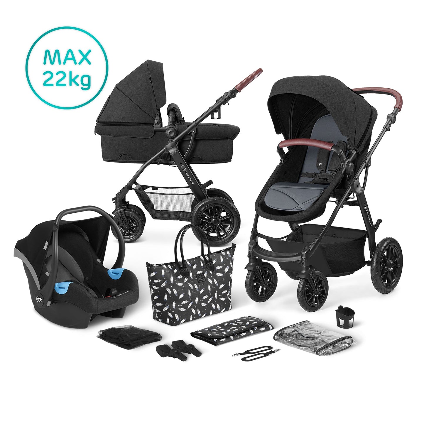 Kinderkraft Xmoov 3-In-1 Travel System Pushchair