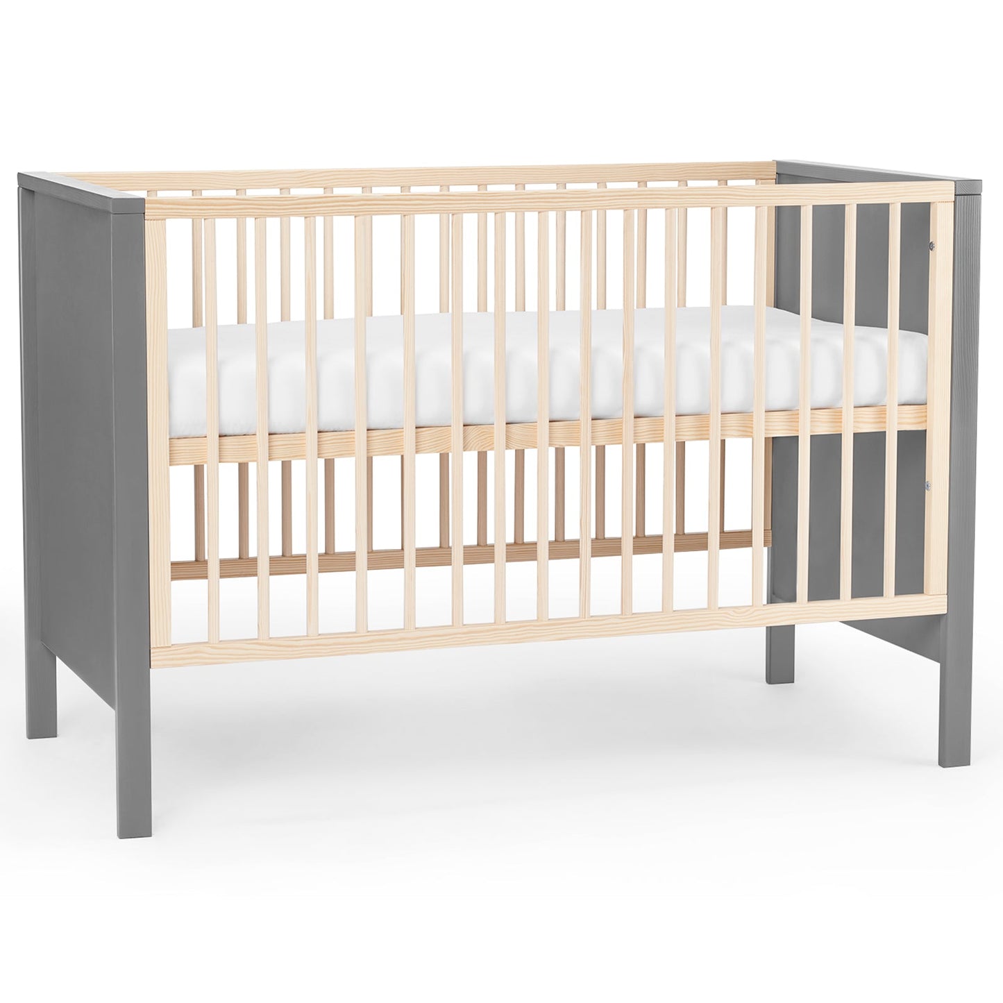 Kinderkraft MIA wooden cot with mattress