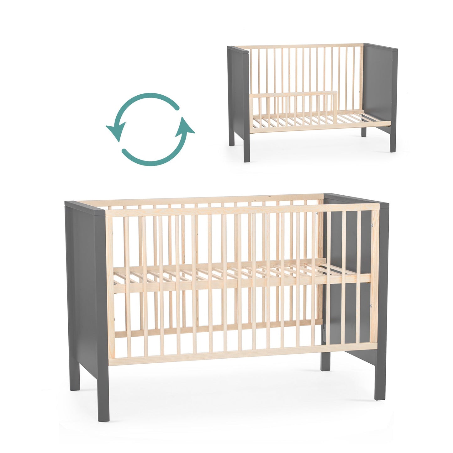 Kinderkraft MIA wooden cot