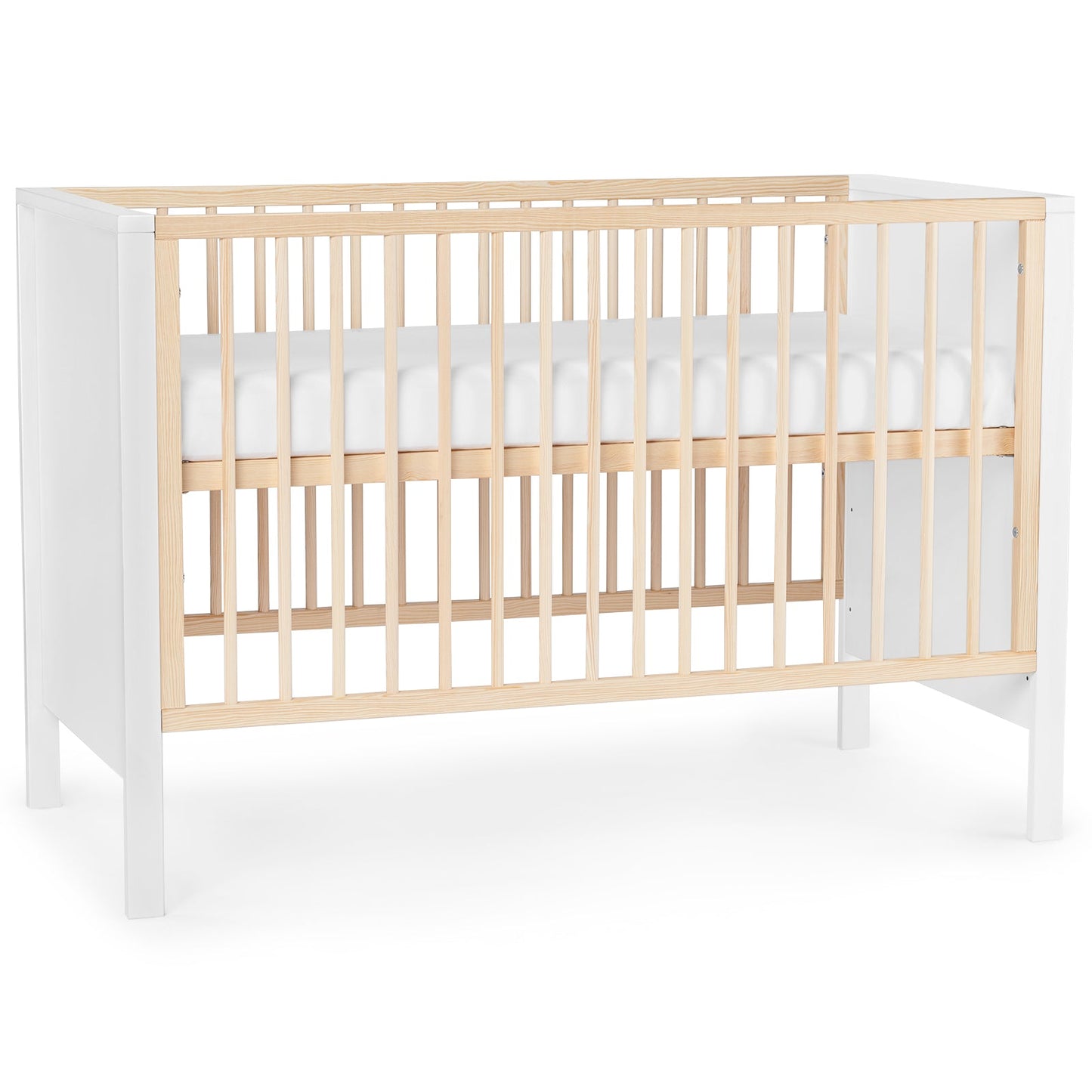 Kinderkraft MIA wooden cot with mattress