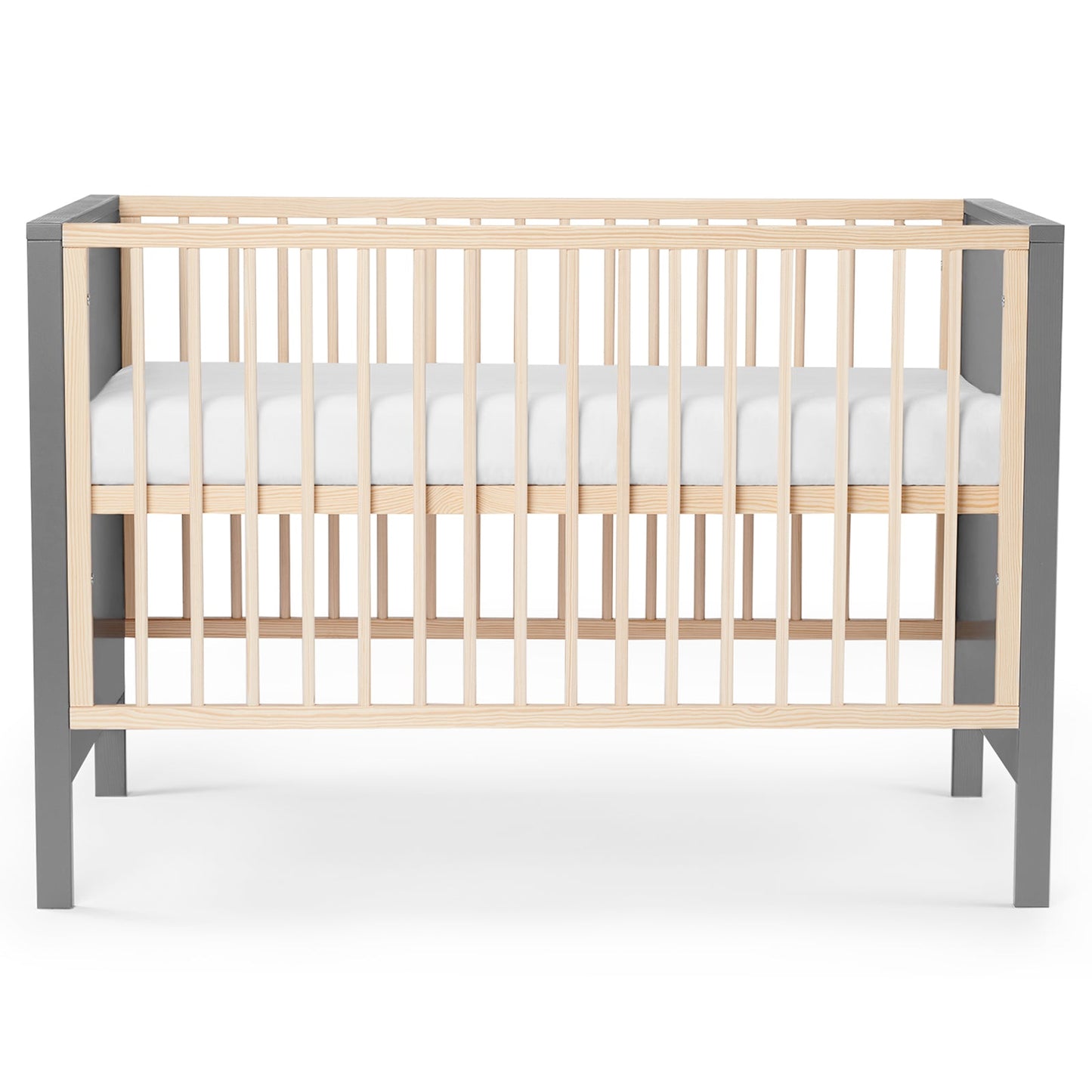 Kinderkraft MIA wooden cot with mattress