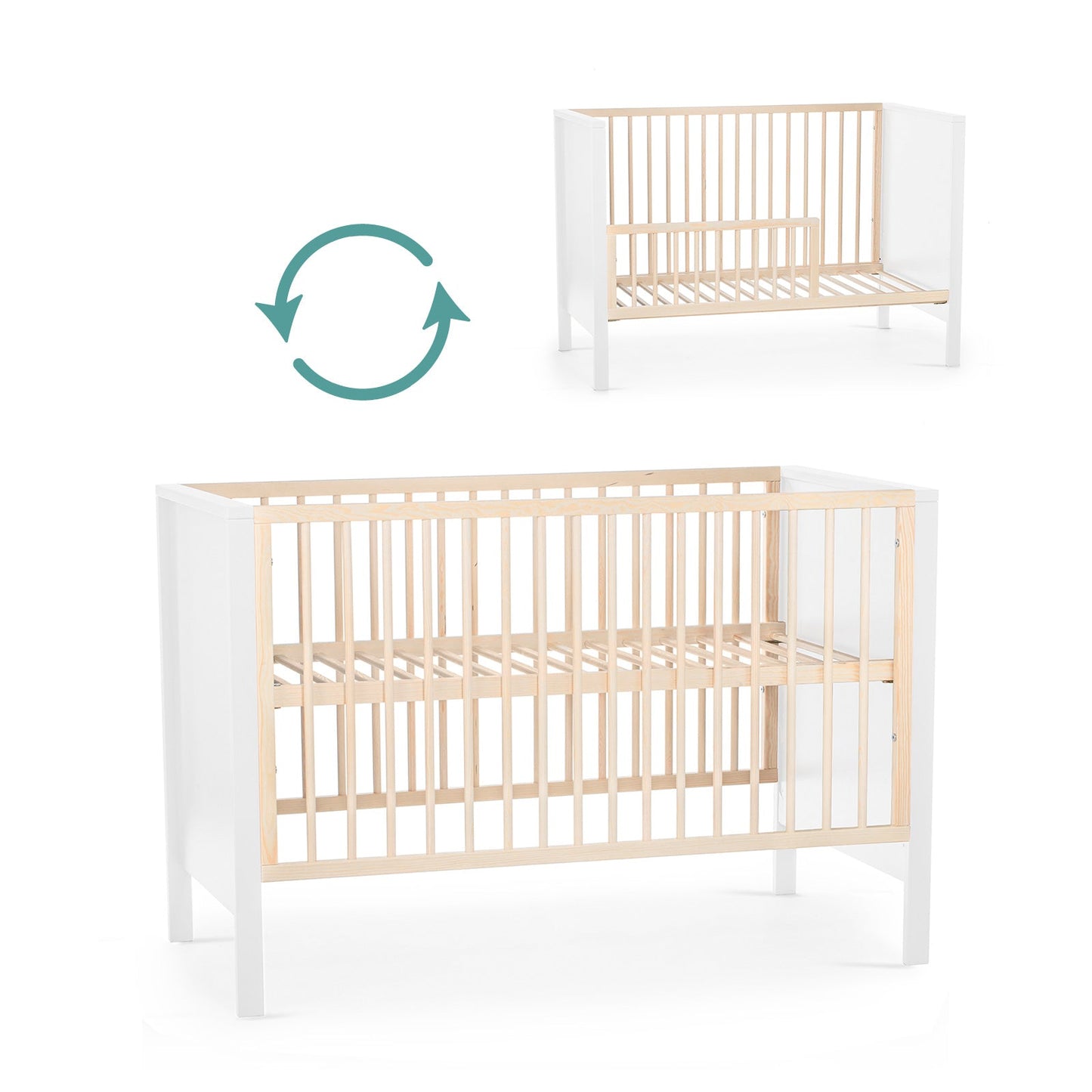 Kinderkraft MIA wooden cot