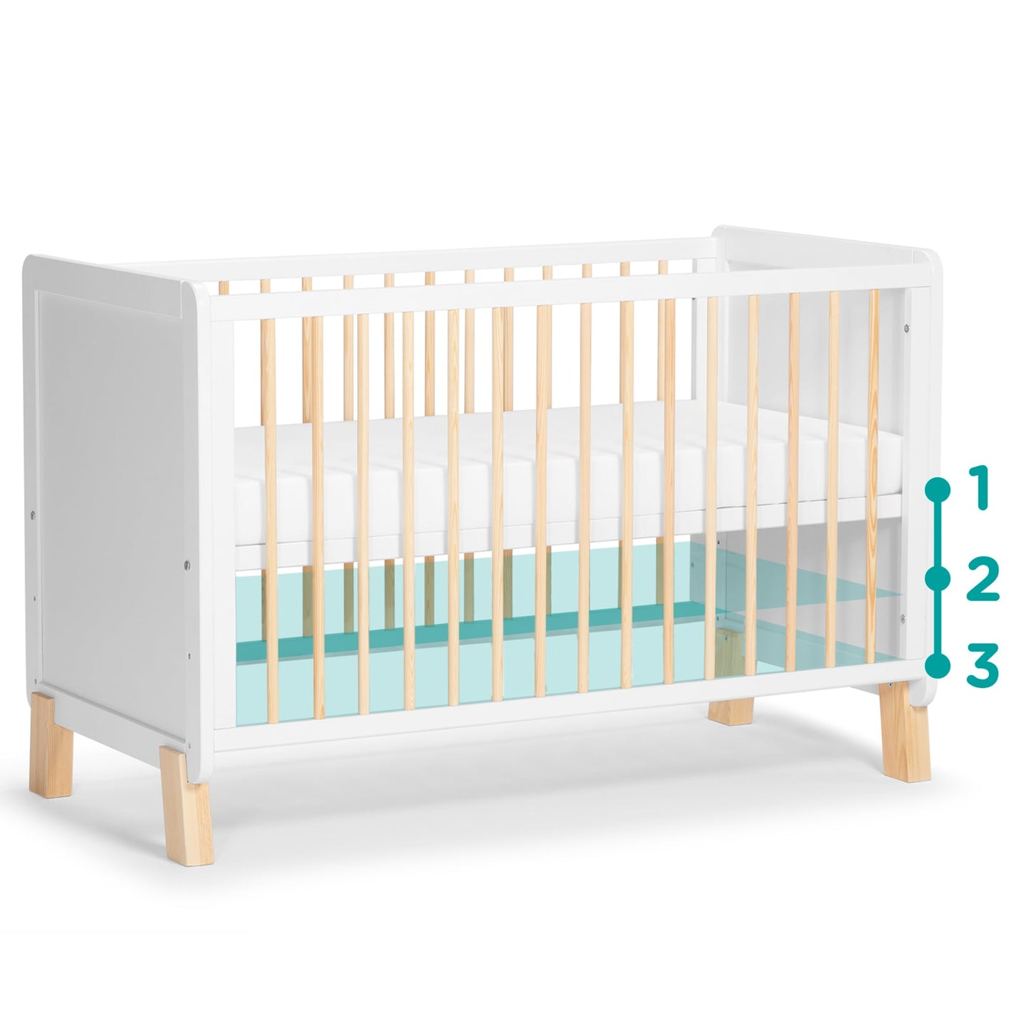 Kinderkraft Nico Multi-Functional Cot With Mattress