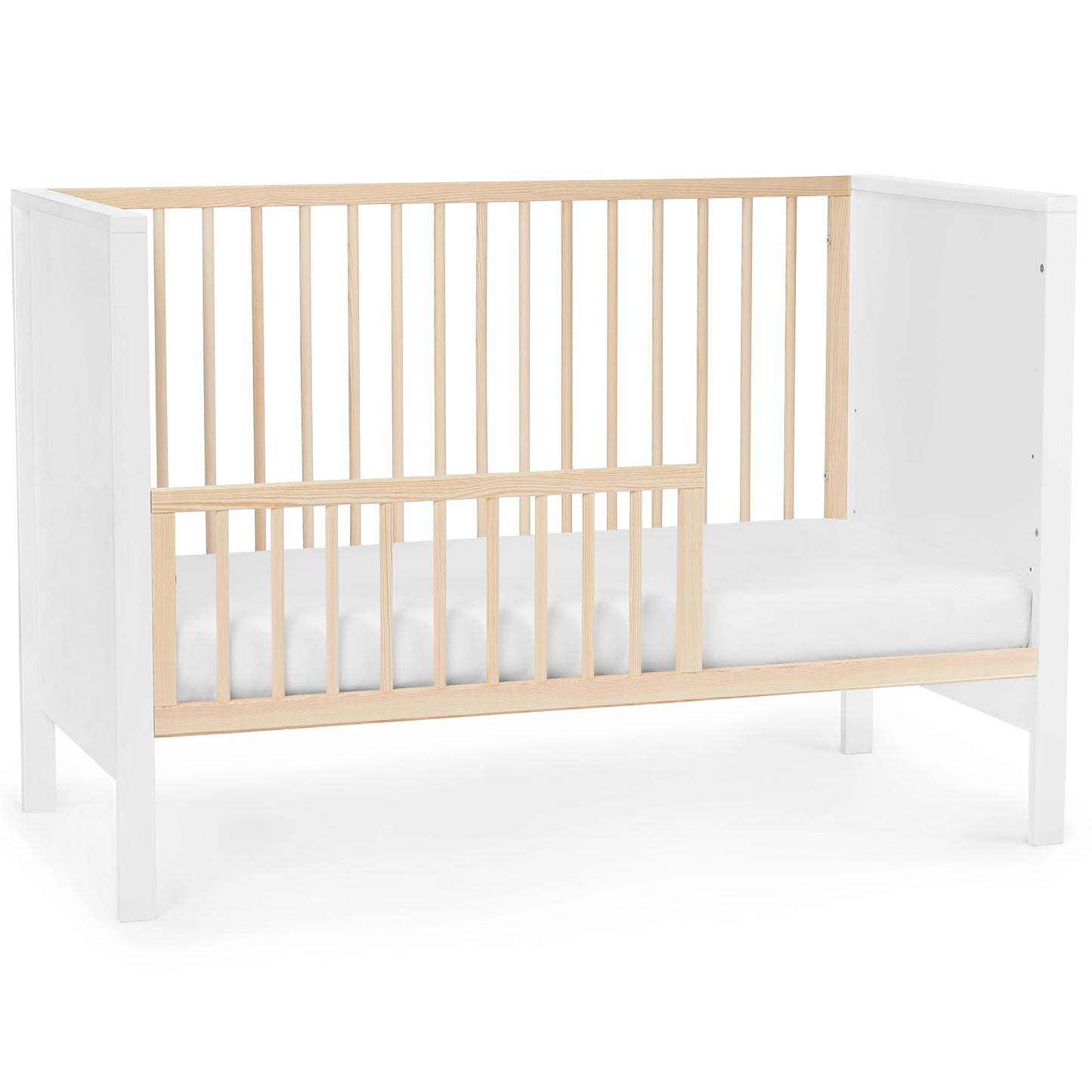 Kinderkraft MIA wooden cot with mattress