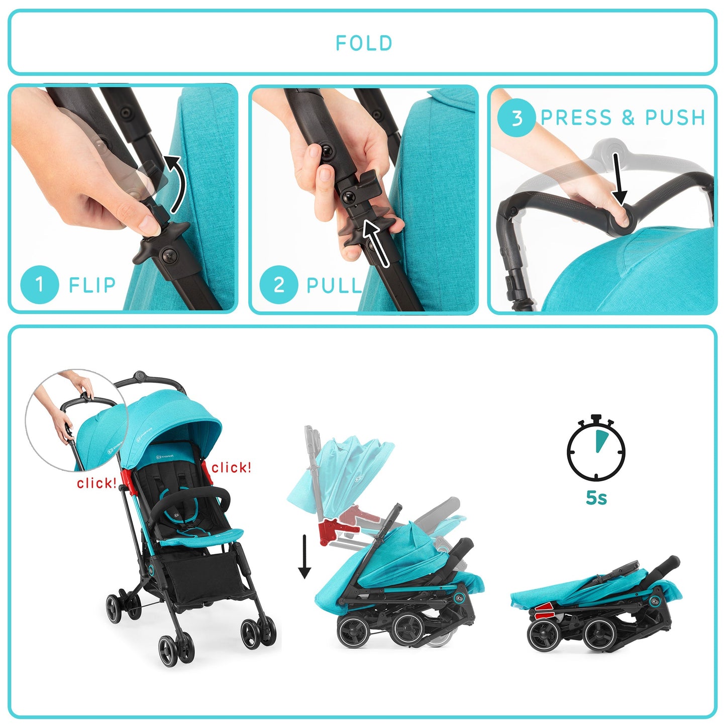 Kinderkraft MINI DOT – Pocket stroller