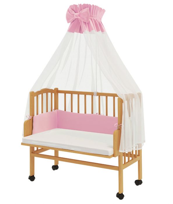 COMFORTBABY BEDSIDE CRIB PLUS WOOD COLOUR WOODEN WITH BED SET