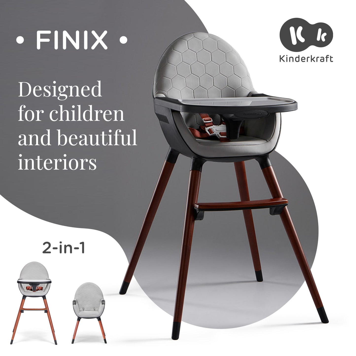 Kinderkraft FINIX 2-in-1 high chair