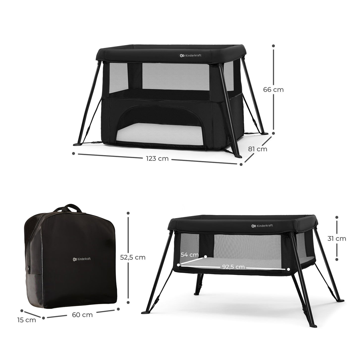 Kinderkraft CAMI 3-in-1 cot