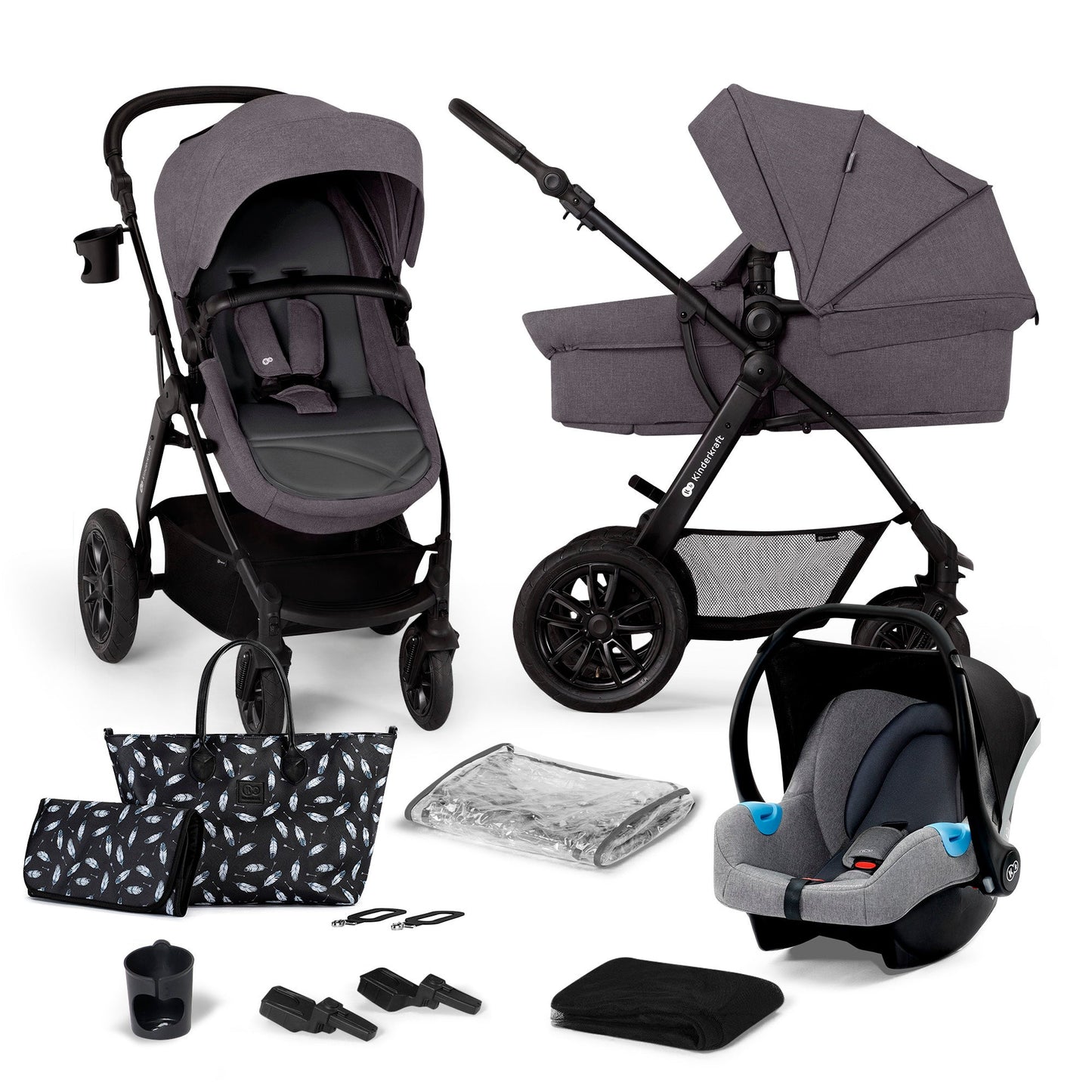 Kinderkraft Xmoov Multi-Functional Pushchair 3in1,travel system