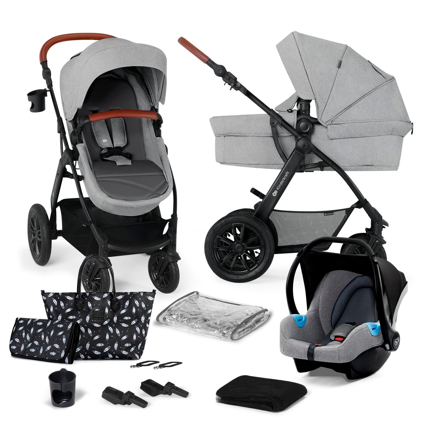 Kinderkraft Xmoov Multi-Functional Pushchair 3in1,travel system