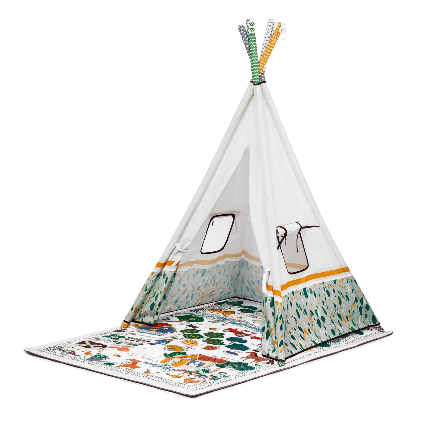 Kinderkraft Little Gardener 3-in-1 educational mat with teepee