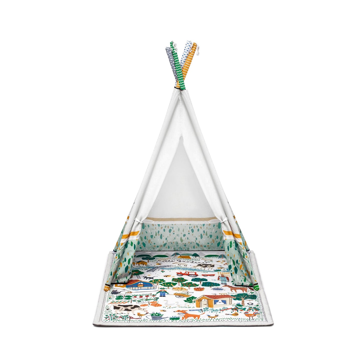 Kinderkraft Little Gardener 3-in-1 educational mat with teepee