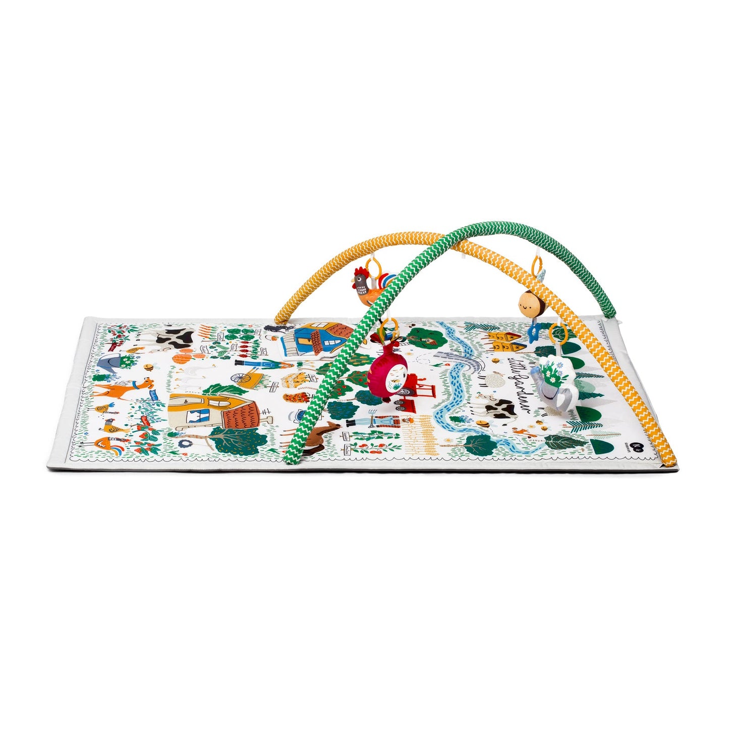 Kinderkraft Little Gardener 3-in-1 educational mat with teepee