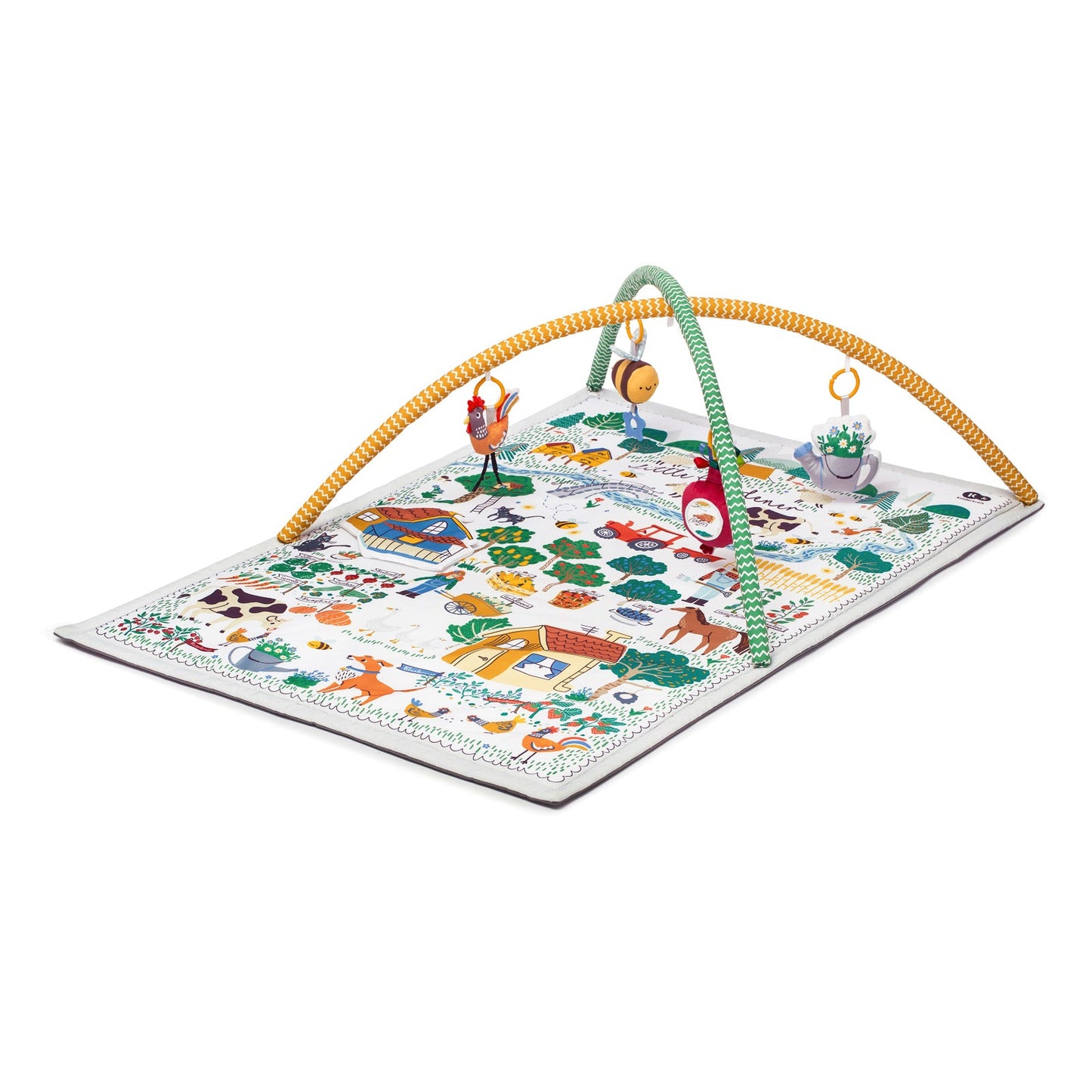 Kinderkraft Little Gardener 3-in-1 educational mat with teepee