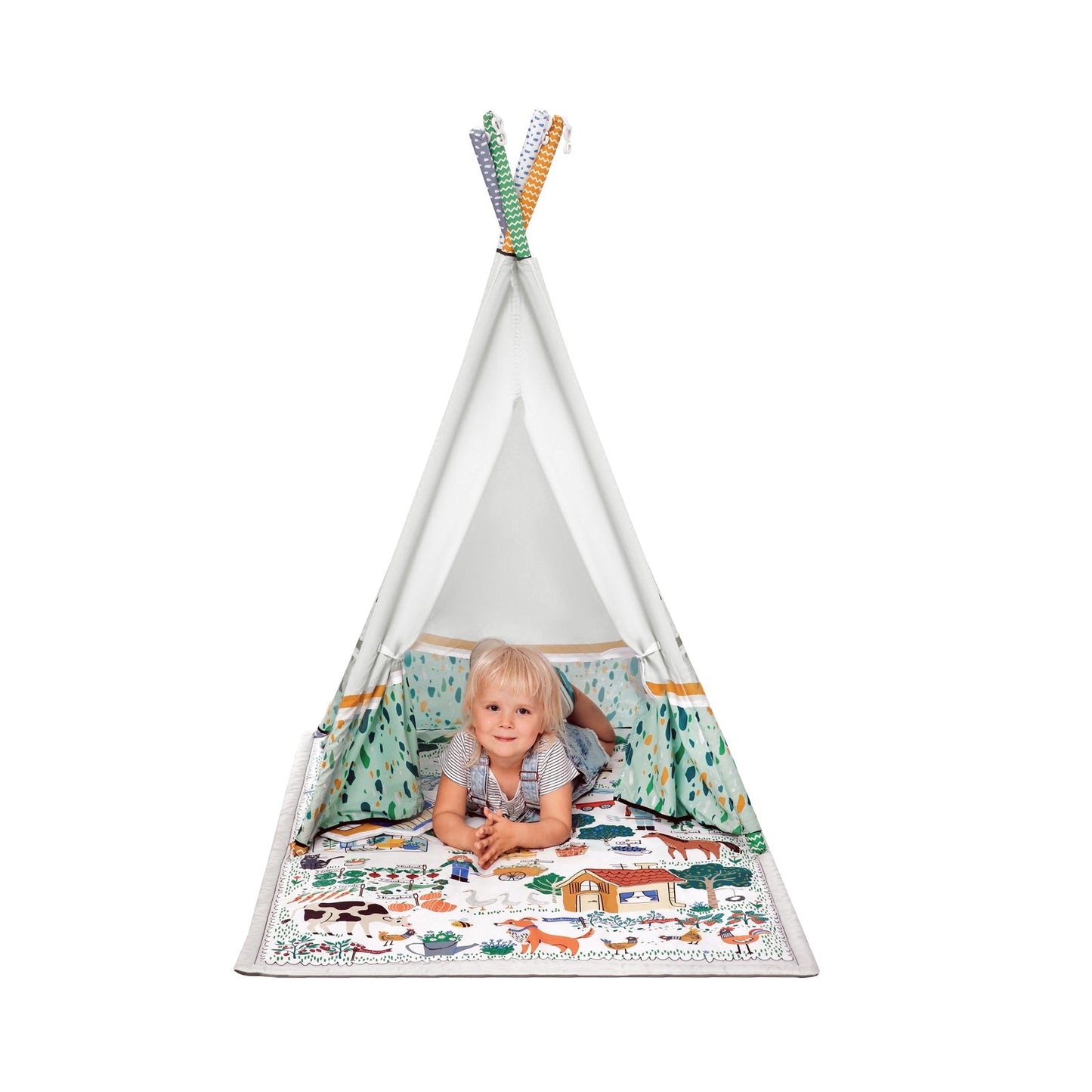 Kinderkraft Little Gardener 3-in-1 educational mat with teepee