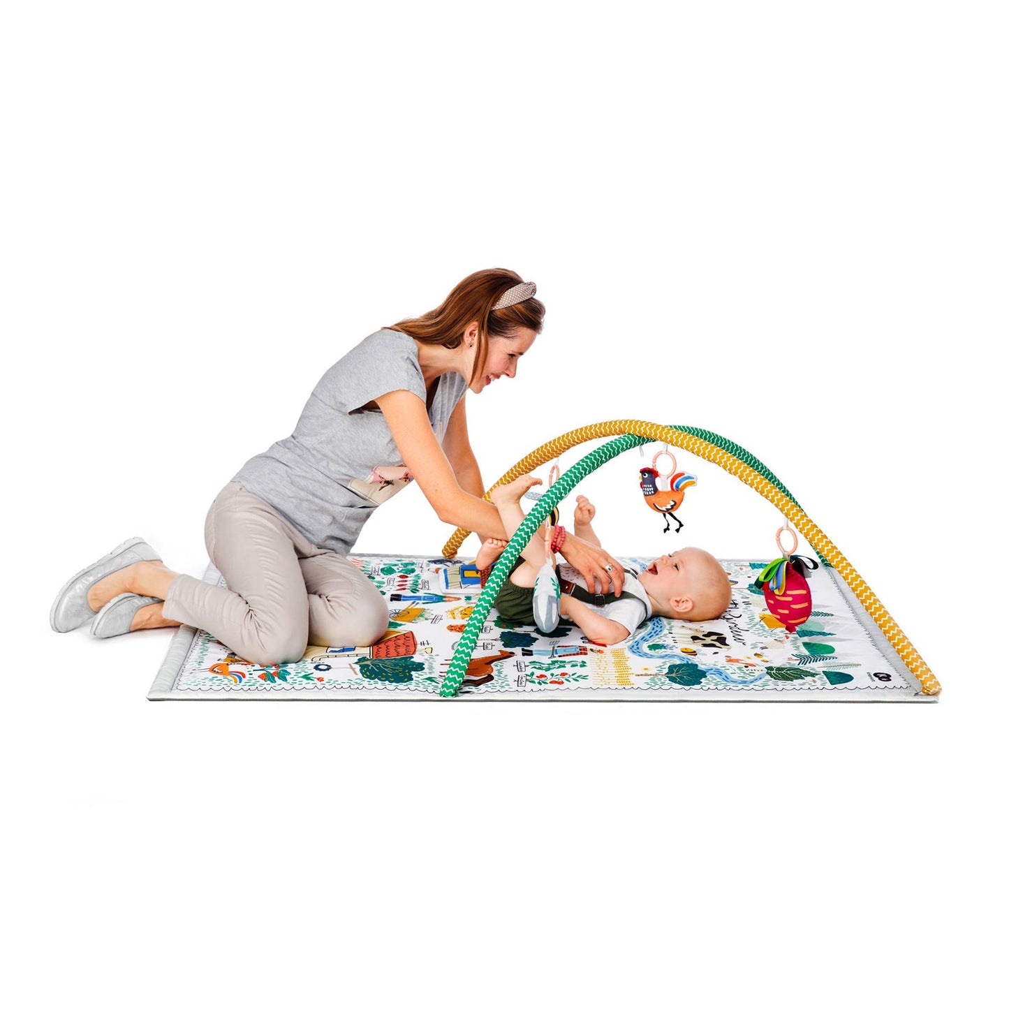 Kinderkraft Little Gardener 3-in-1 educational mat with teepee