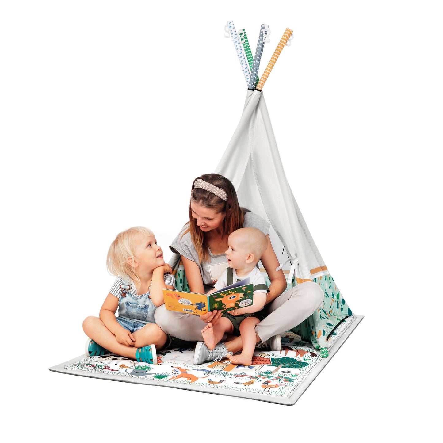 Kinderkraft Little Gardener 3-in-1 educational mat with teepee