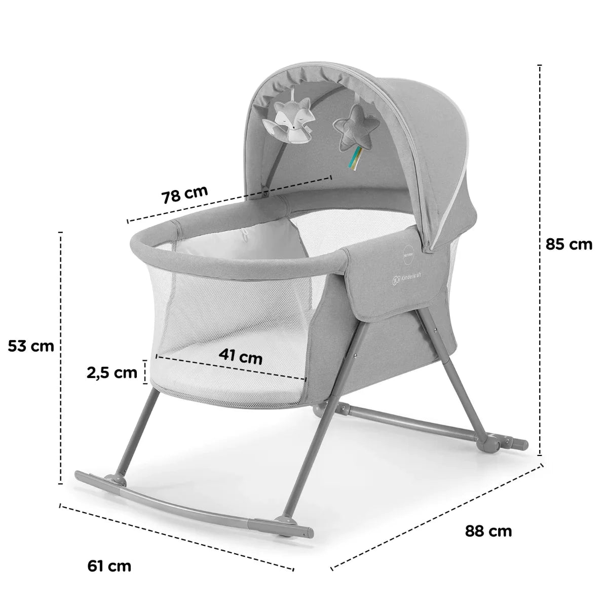 Kinderkraft Lovi 3-In-1 Cot