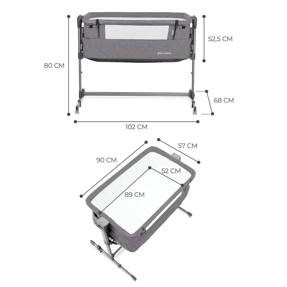 Kinderkraft Neste Grow 3-In-1 Co-Sleeper Cot