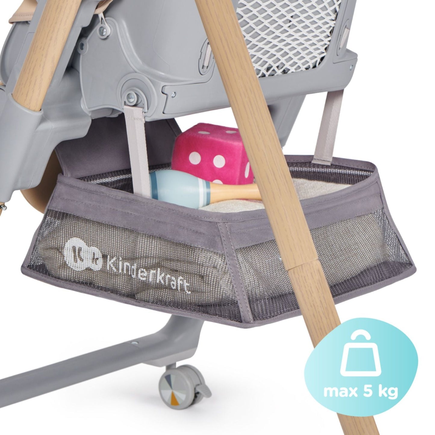 Kinderkraft 2-In-1 Lastree Bouncer And High Chair