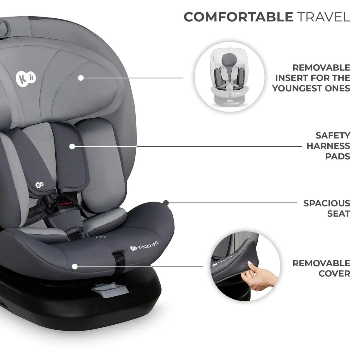 Kinderkraft I-Grow I-Size 40-150 Cm Car Seat