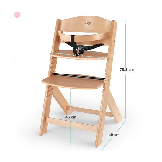 Kinderkraft ENOCK 2-in-1 high chair with a guard rail