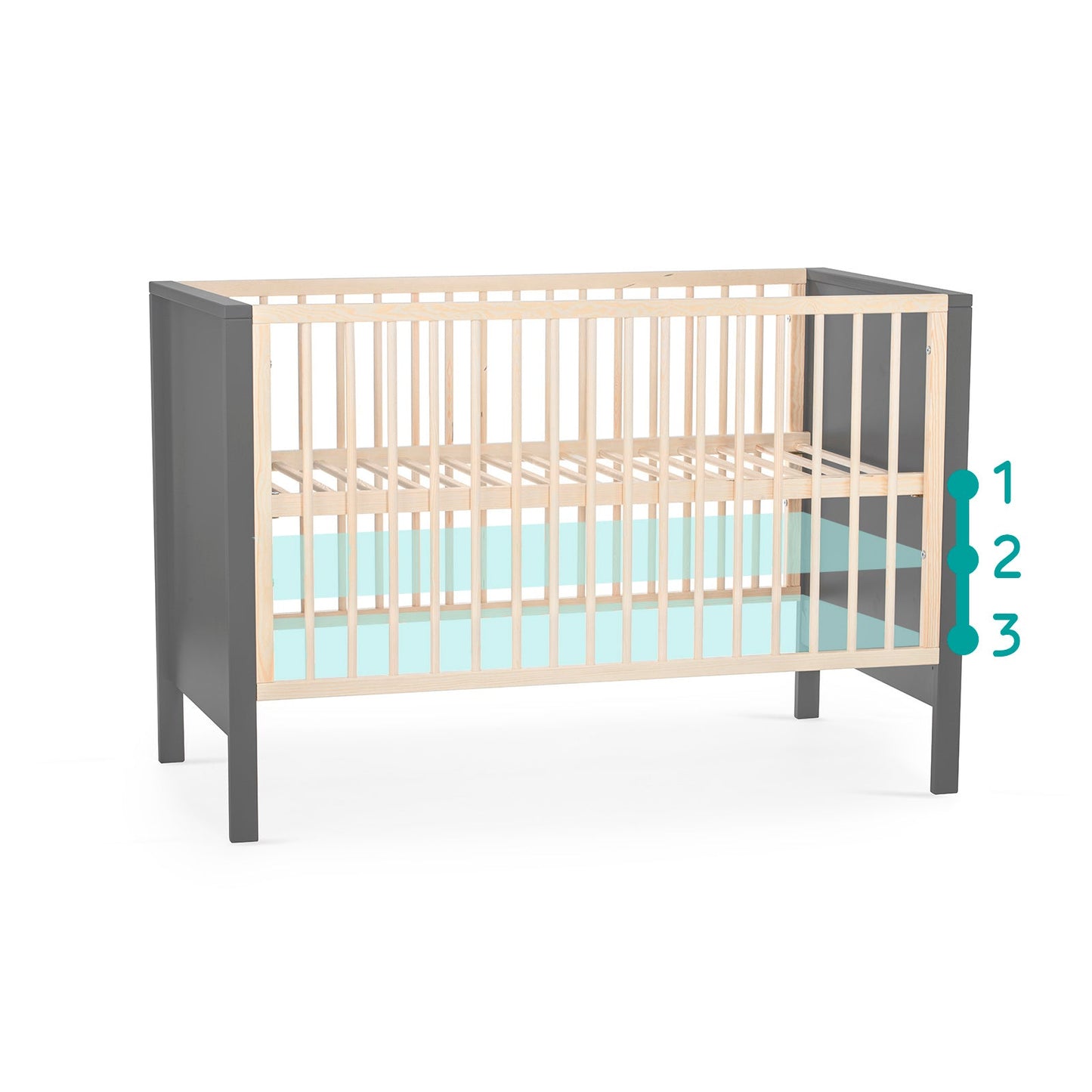 Kinderkraft MIA wooden cot